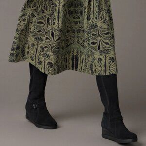 NEW  Dansko Shelia Wedge Tall Shaft  Waterproof Suede Boots in black 0126